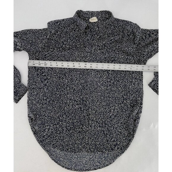 Morris & Co C H&M Floral Collar Chiffon Button Long Sleeve‎ Blouse Sz 2 Career - Picture 10 of 10